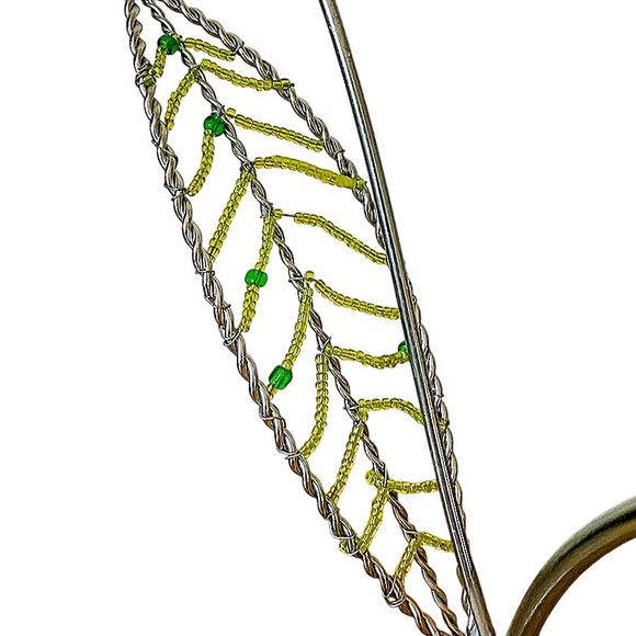 4-Piece Set Lotus Flower Votive Candle Holders Beaded Yellow Silver Unique - Picture 7 of 12